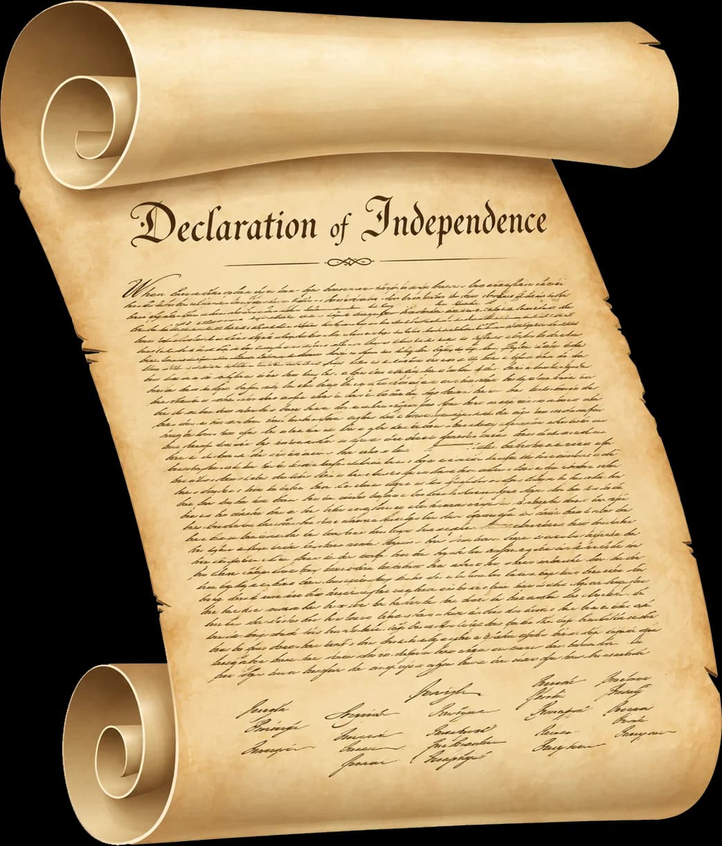 Illustration of the Declaration of Independence